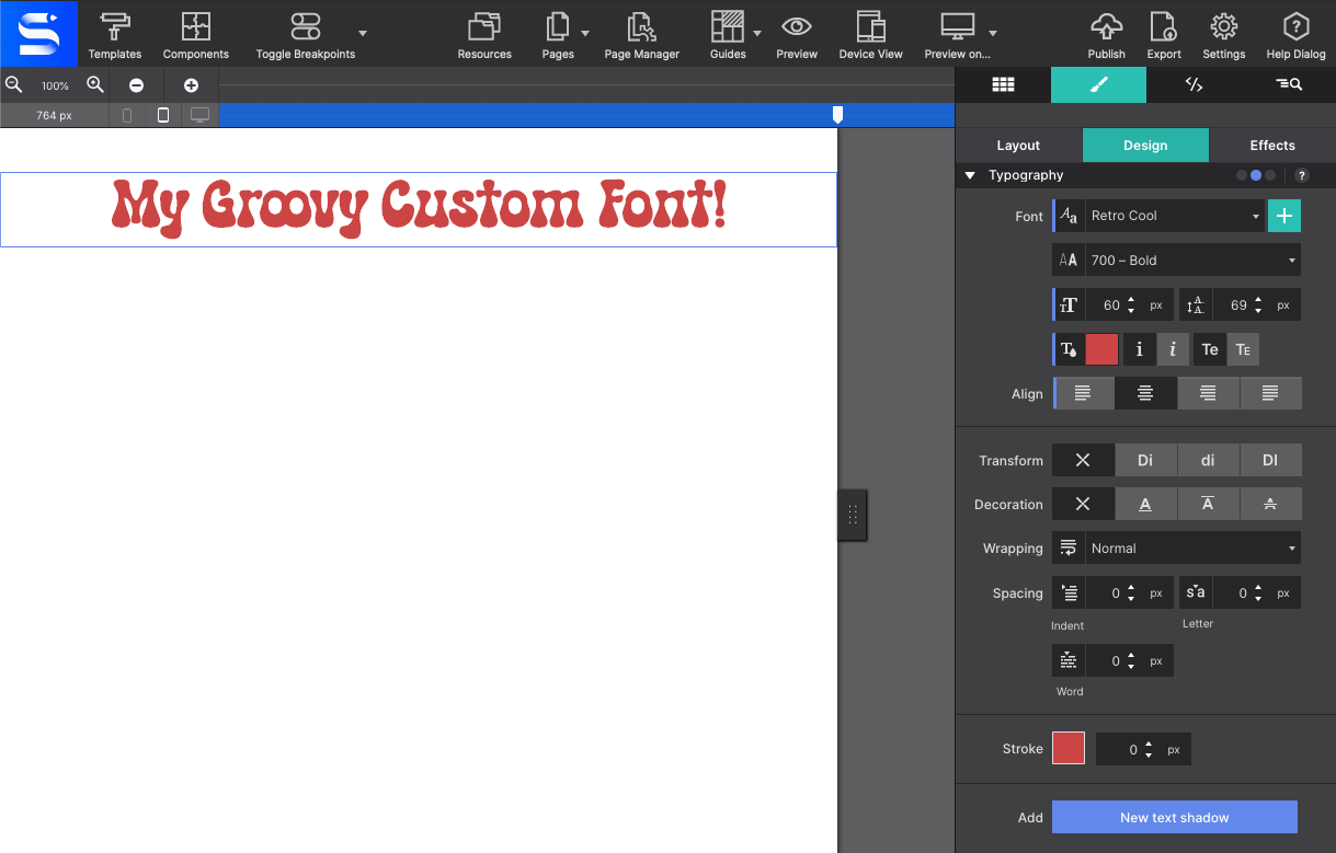 Custom Font