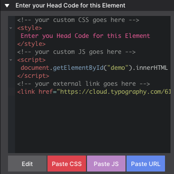 Custom HTML