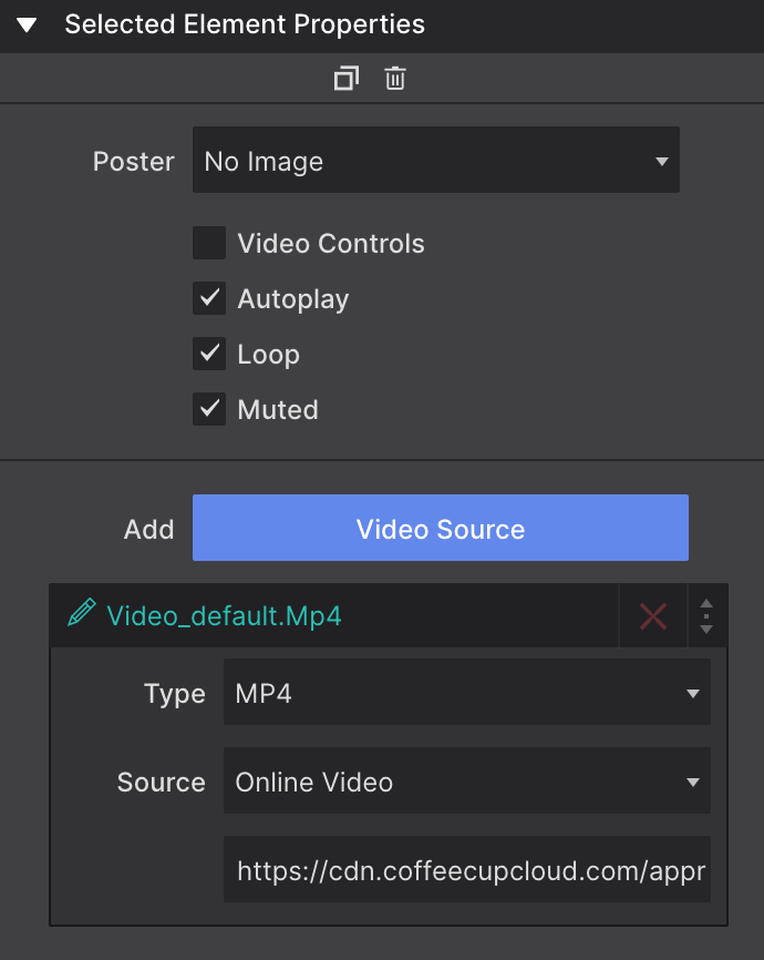 Video Element Controls