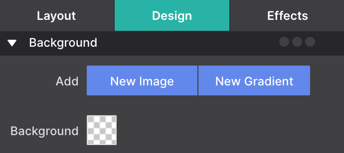 Background Image and Color Controls