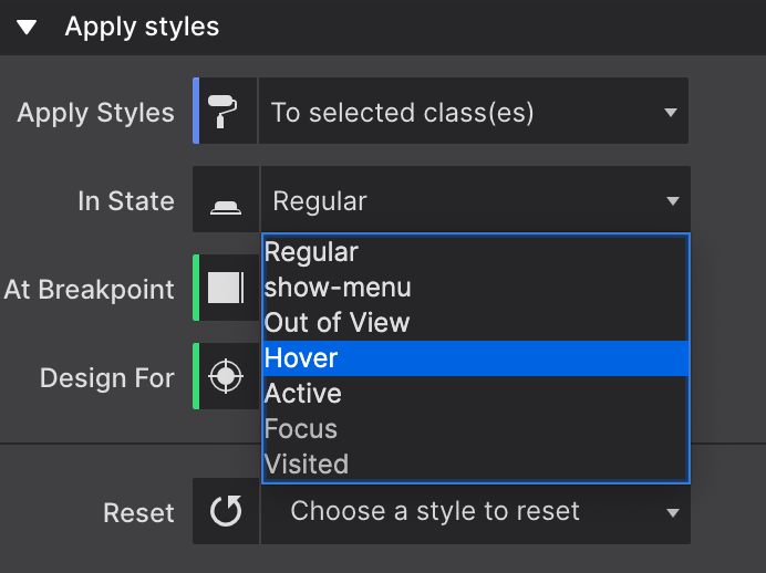 In State Dropdown Open