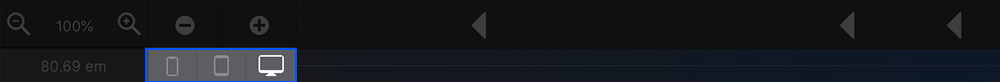 Device Icons in the Slider Detail
