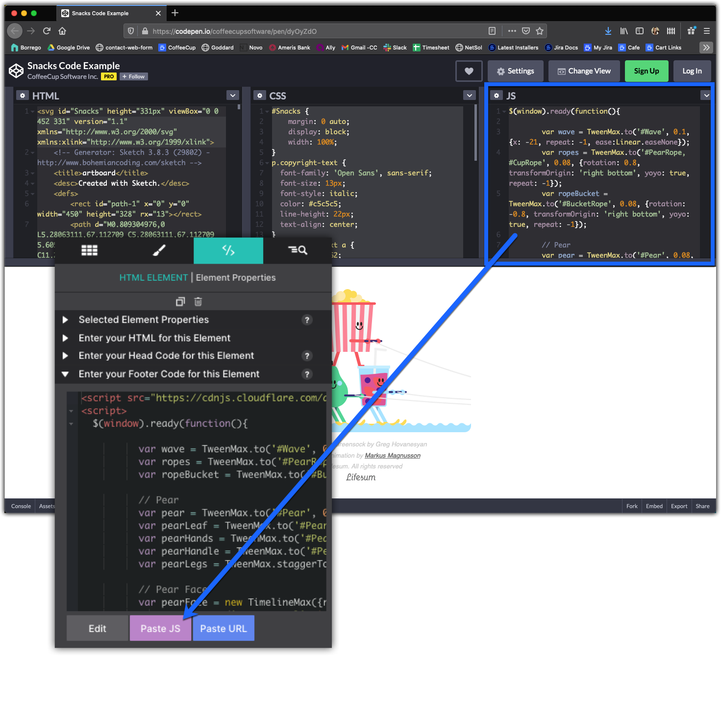 Paste as JS