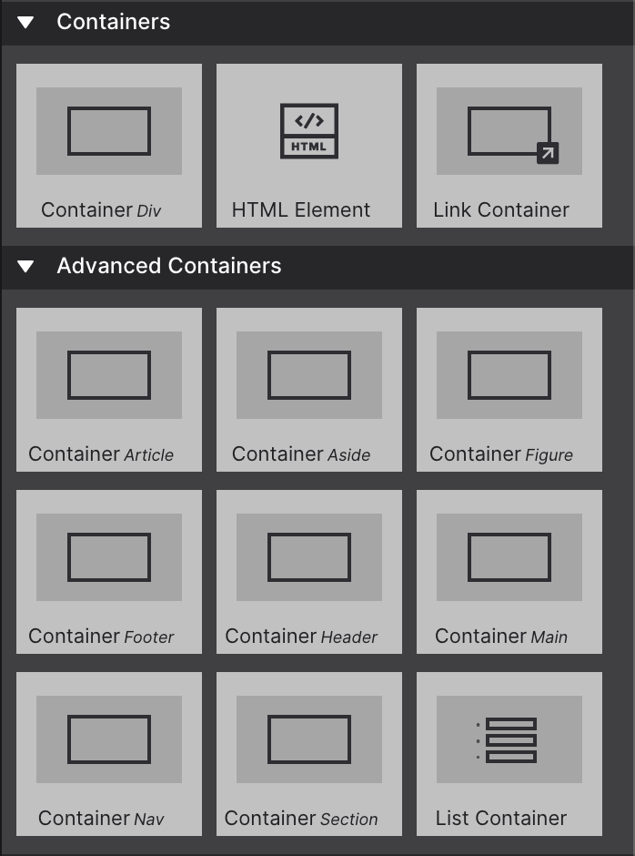 Container Elements