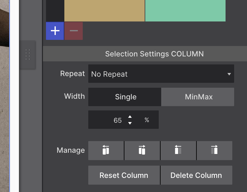 Grid Columns Controls