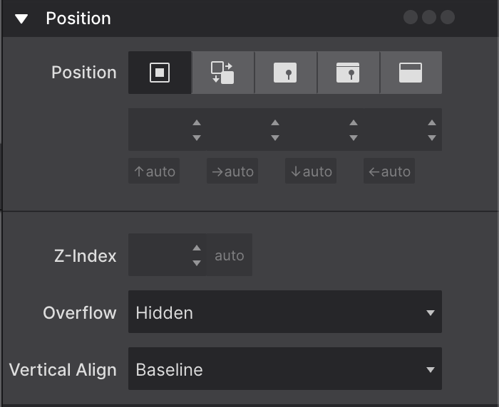 Vertical Align and Overflow Controls
