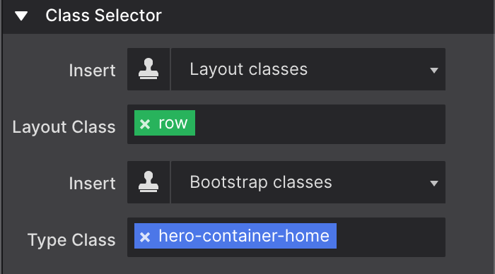 Layout Class Applied