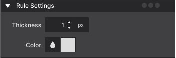 Screenshot of the Rule controls