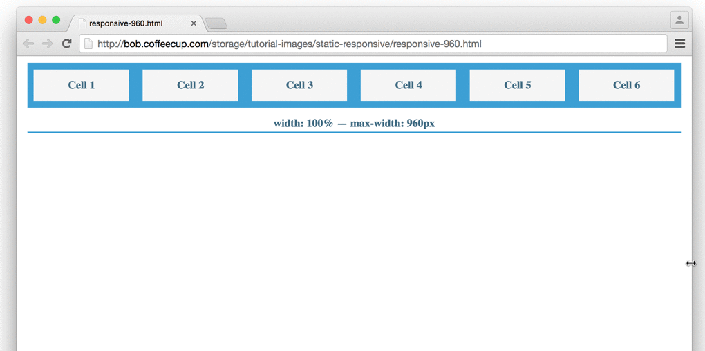 A responsive layout driven by breakpoints
