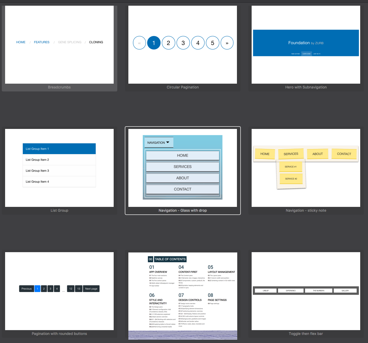 Menu styles in Site Designer