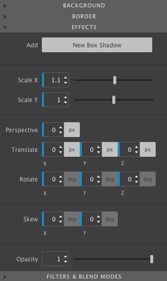 Setting the transition on the regular state