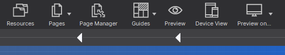 Site Designer toolbar with the Resources button highlighted by a red circle